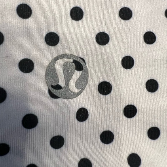 Lululemon black and white polka dot built in bra tank - Picture 3 of 3